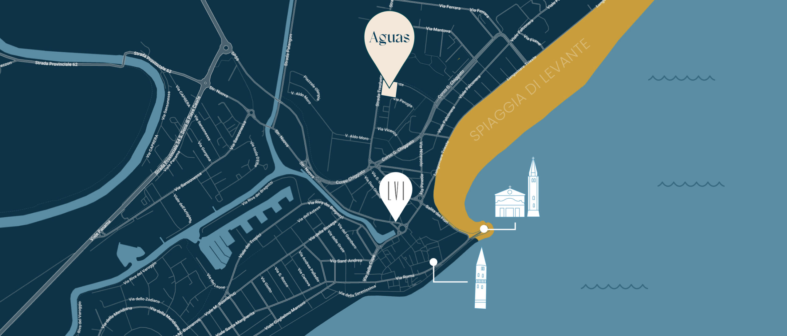 Mappa Caorle Aguas